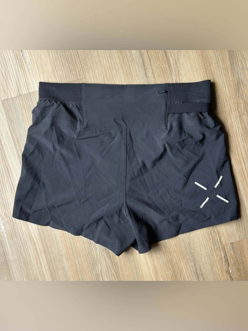 Ten Thousand Men’s Black Distance Running Shorts with Reflective Logo